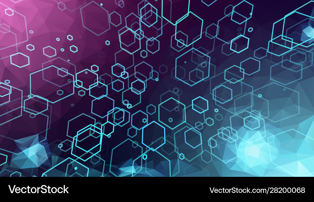Abstract polygon and hexagon background polygonal Abstract polygon and hexagon background polygonal Vector Image