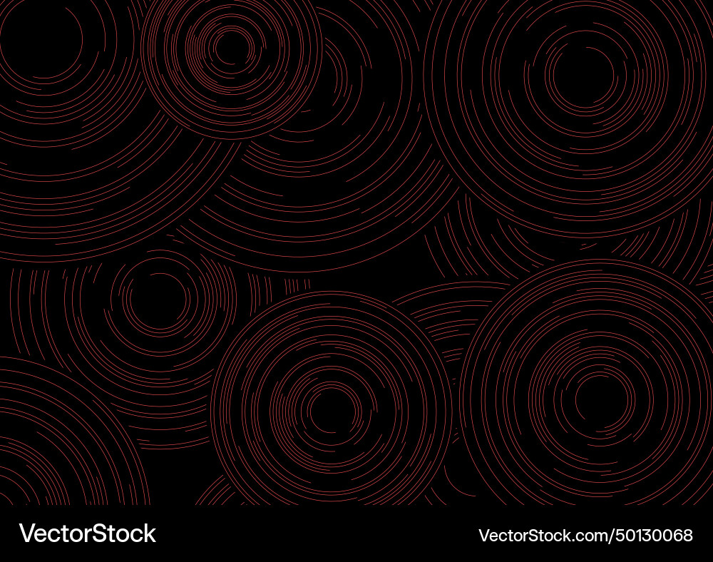 Dark red circular lines abstract futuristic tech Dark red circular lines abstract futuristic tech vector image