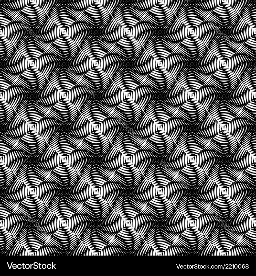 Design seamless monochrome vortex twisting pattern Design seamless monochrome vortex twisting pattern vector image