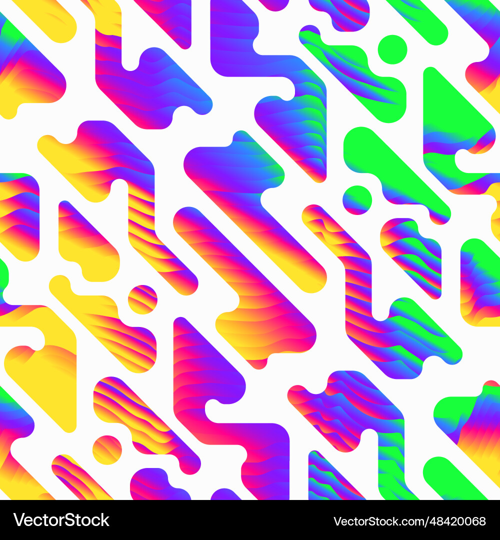 Diagonal colorful geometric seamless pattern vector image
