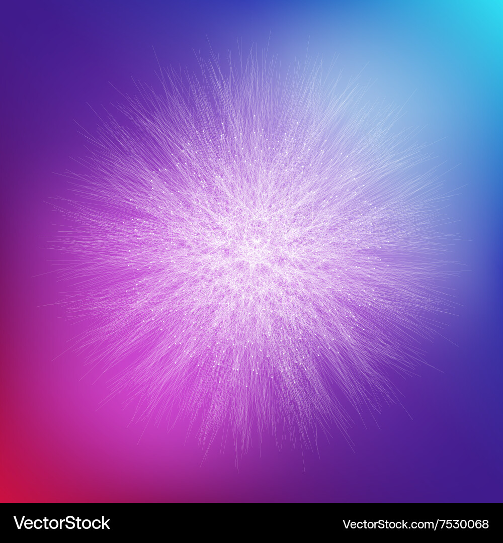 Geometric abstract form with connected line Vector Image