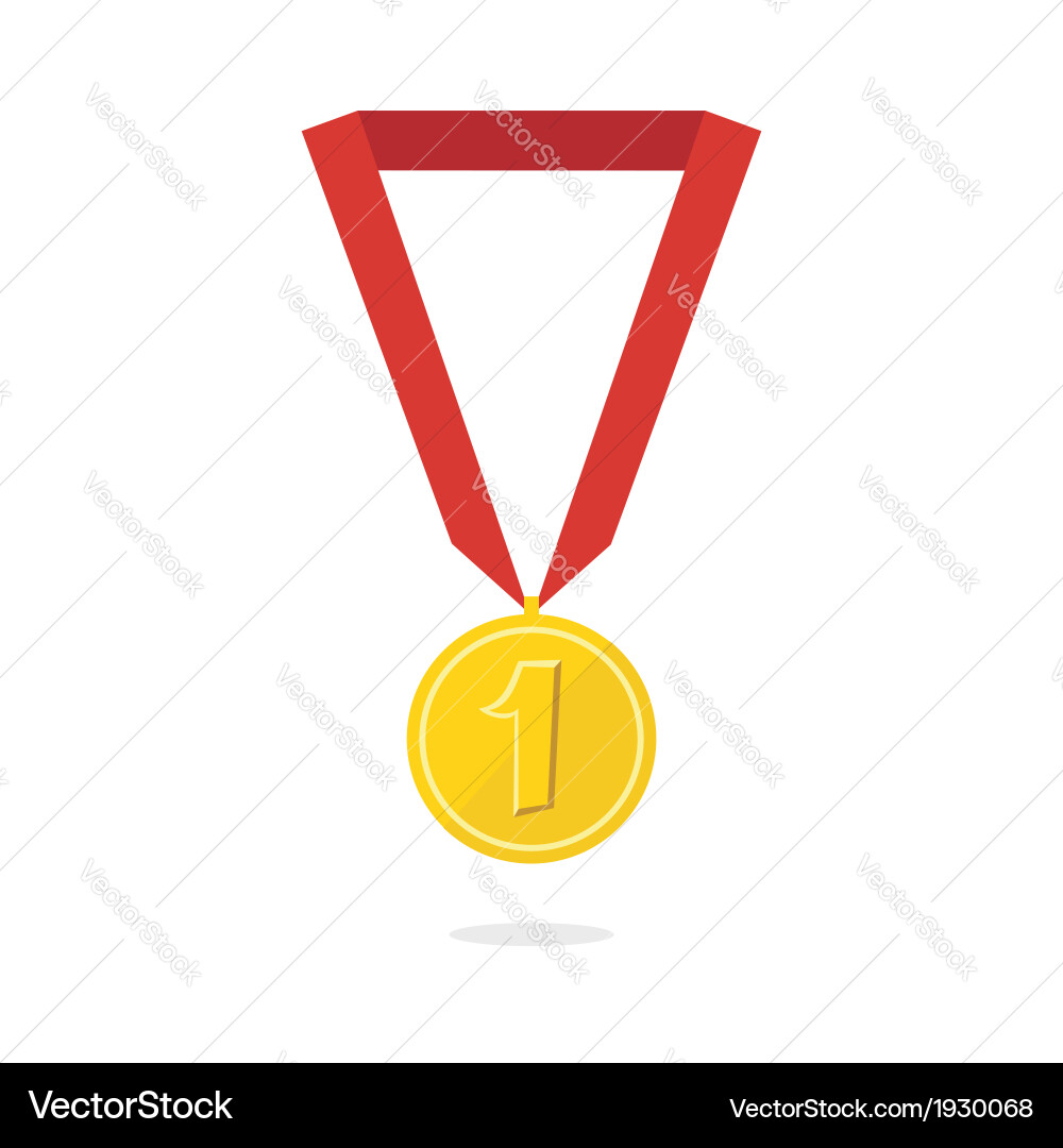 Gold medal Royalty Free Vector Image - VectorStock