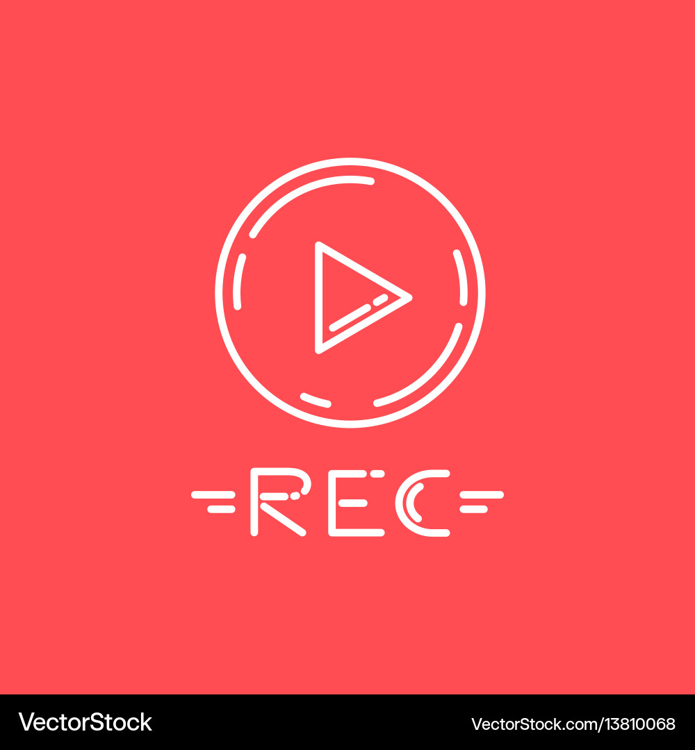 Line icon of record button suitable for menus Line icon of record button suitable for menus vector image