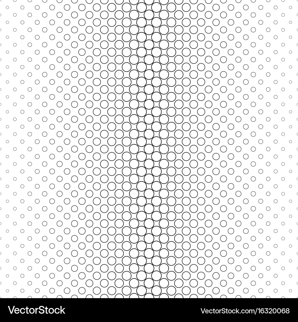 Monochrome circle pattern - geometric background vector image
