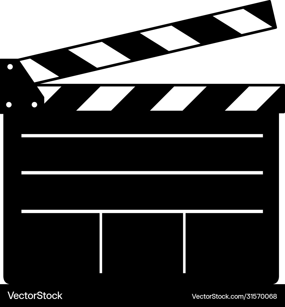 Movie clapper board Royalty Free Vector Image - VectorStock