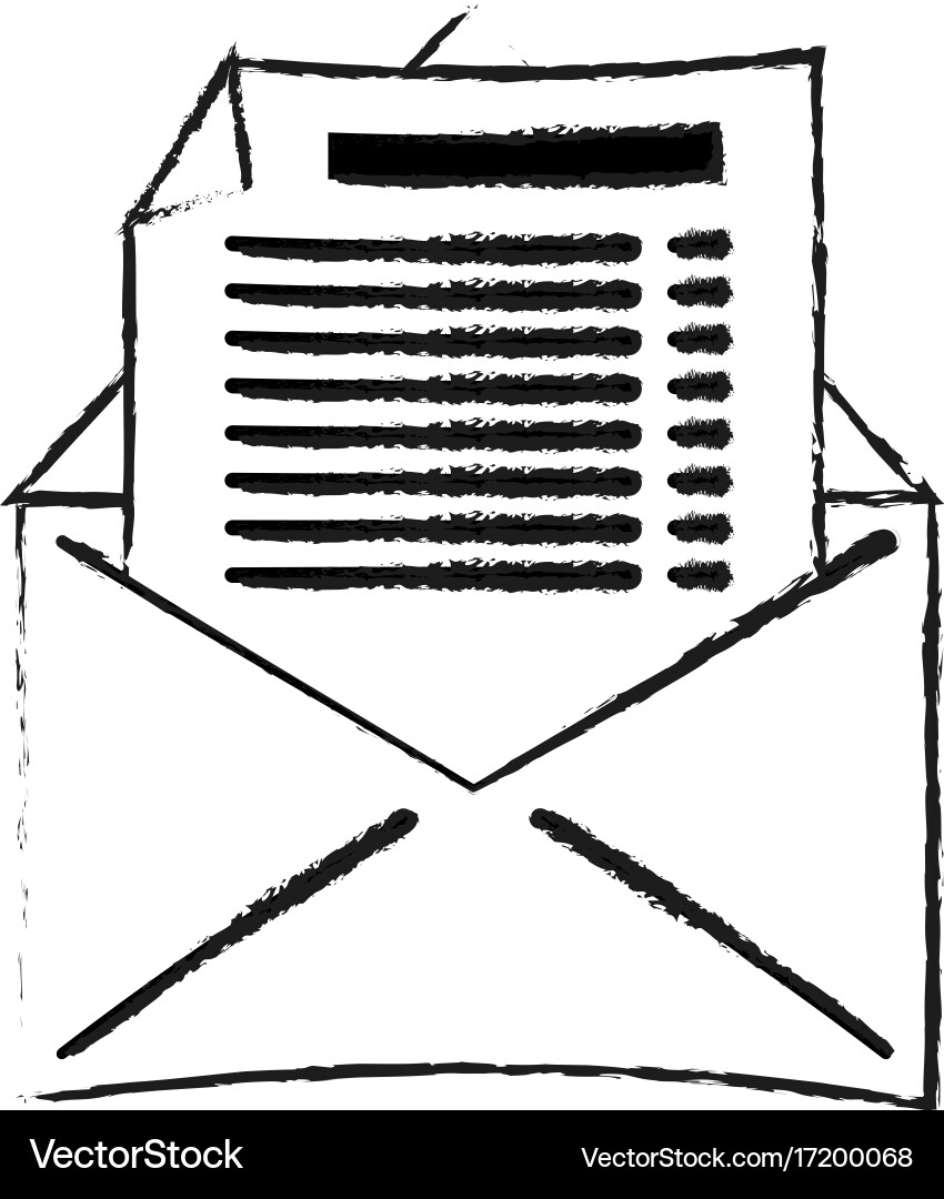 Open message envelope with outcoming document icon Vector Image