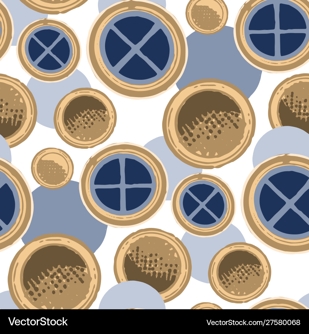 Seamless pattern ancient maltese circular vector image