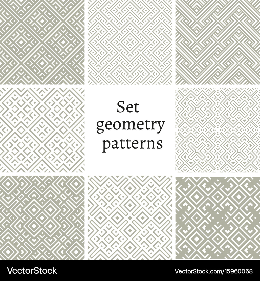 Set of ornamental patterns for textures vector image