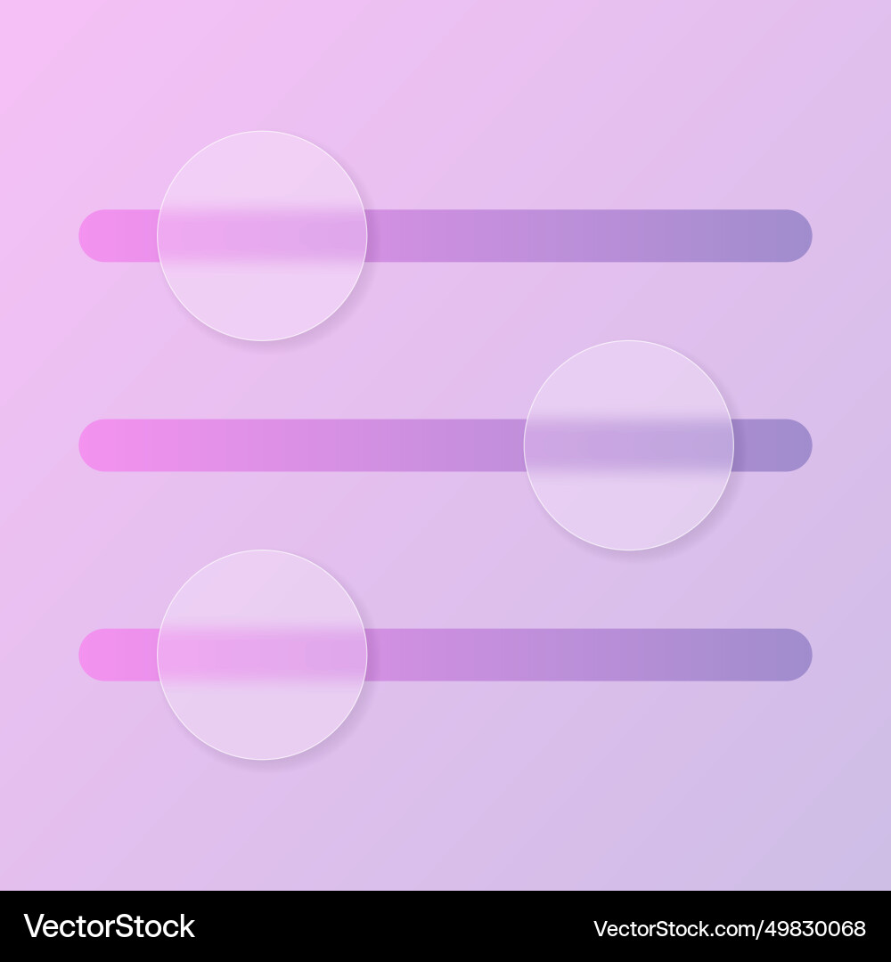 Setting glass morphism style icon Setting glass morphism style icon vector image