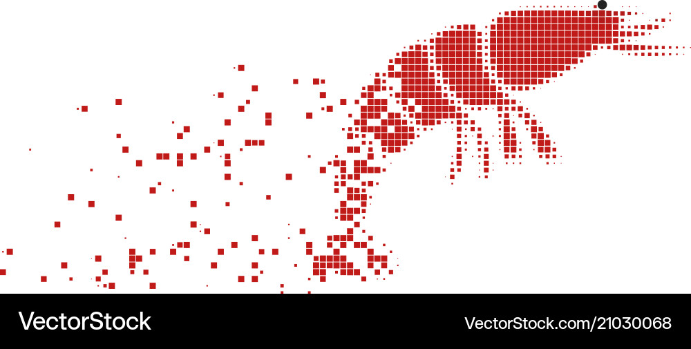 Shrimp dissolved pixel icon Royalty Free Vector Image