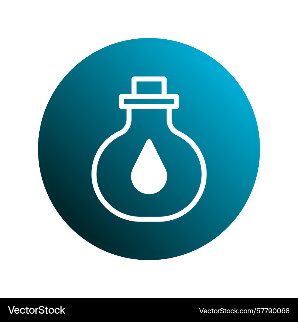 Simple science concept fluid container round lab Simple science concept fluid container round lab Vector Image