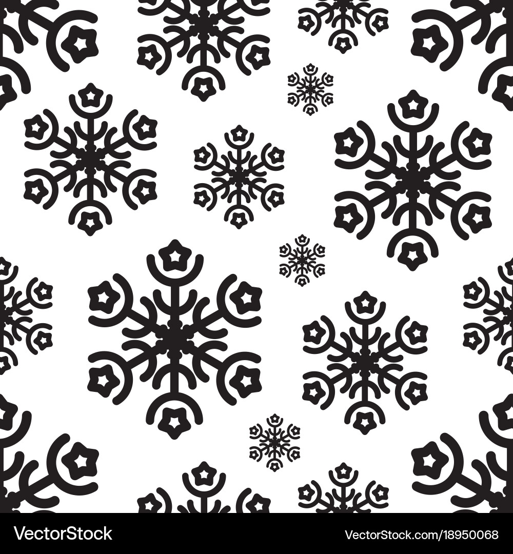 Snowflake seamless pattern Vector Image