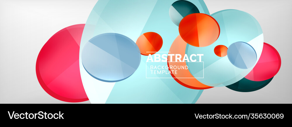 Abstract glossy round shapes background vector image