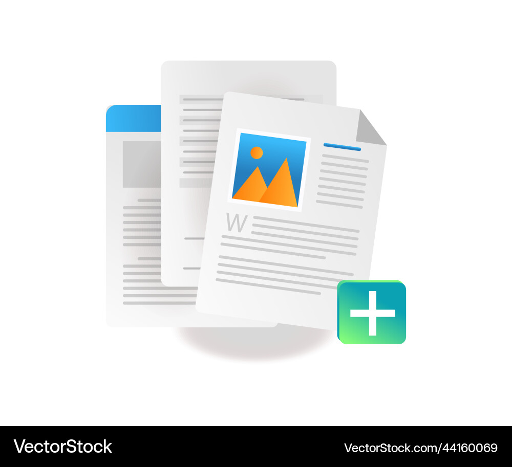 Adding a lot of business information data Adding a lot of business information data vector image