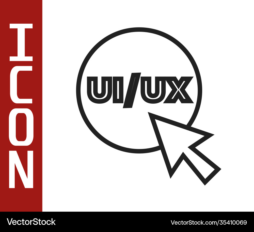Black line ui or ux design icon isolated on white Black line ui or ux design icon isolated on white vector image
