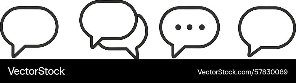 Different styles of speech bubbles used vector image