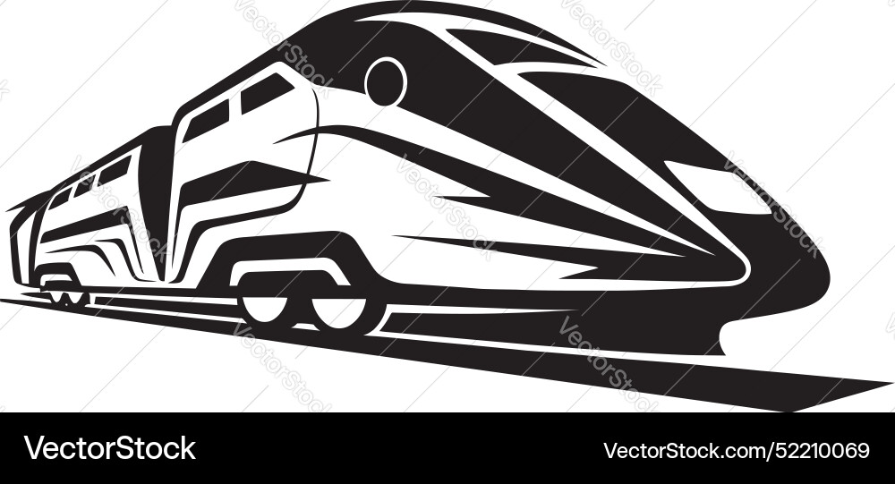 Express zoom dynamic icon for high speed train Vector Image