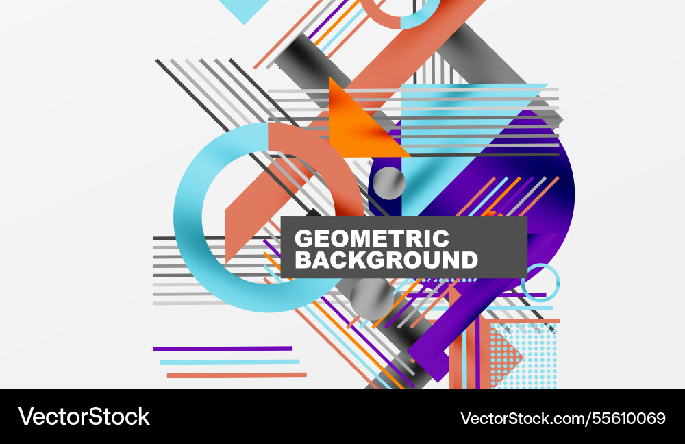 Geometric background showcasing sharp lines Vector Image