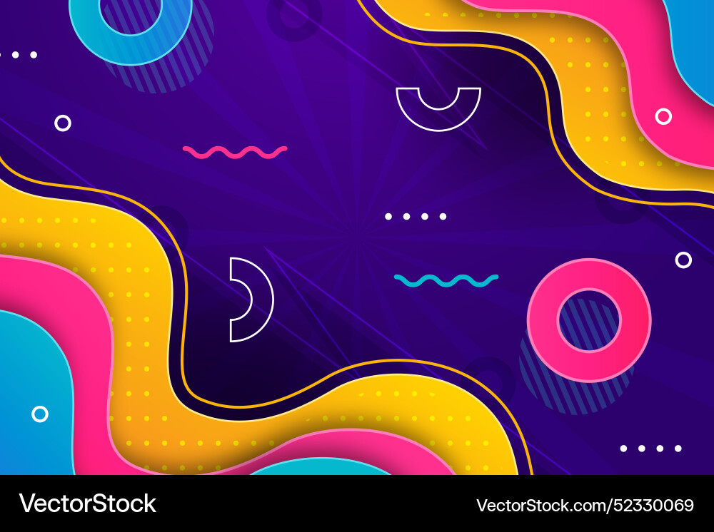 Gradient abstract wavy background vector image