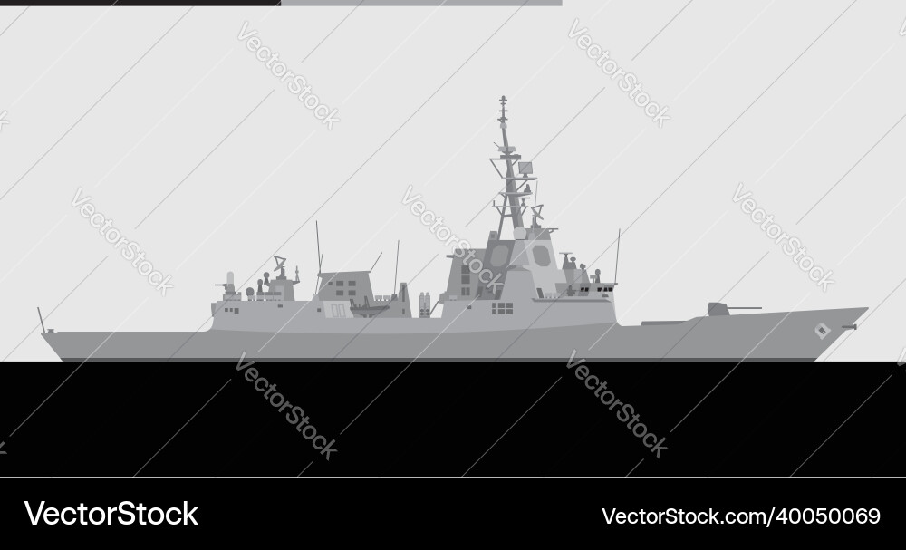 Hmas hobart royal australian navy destroyer vector image