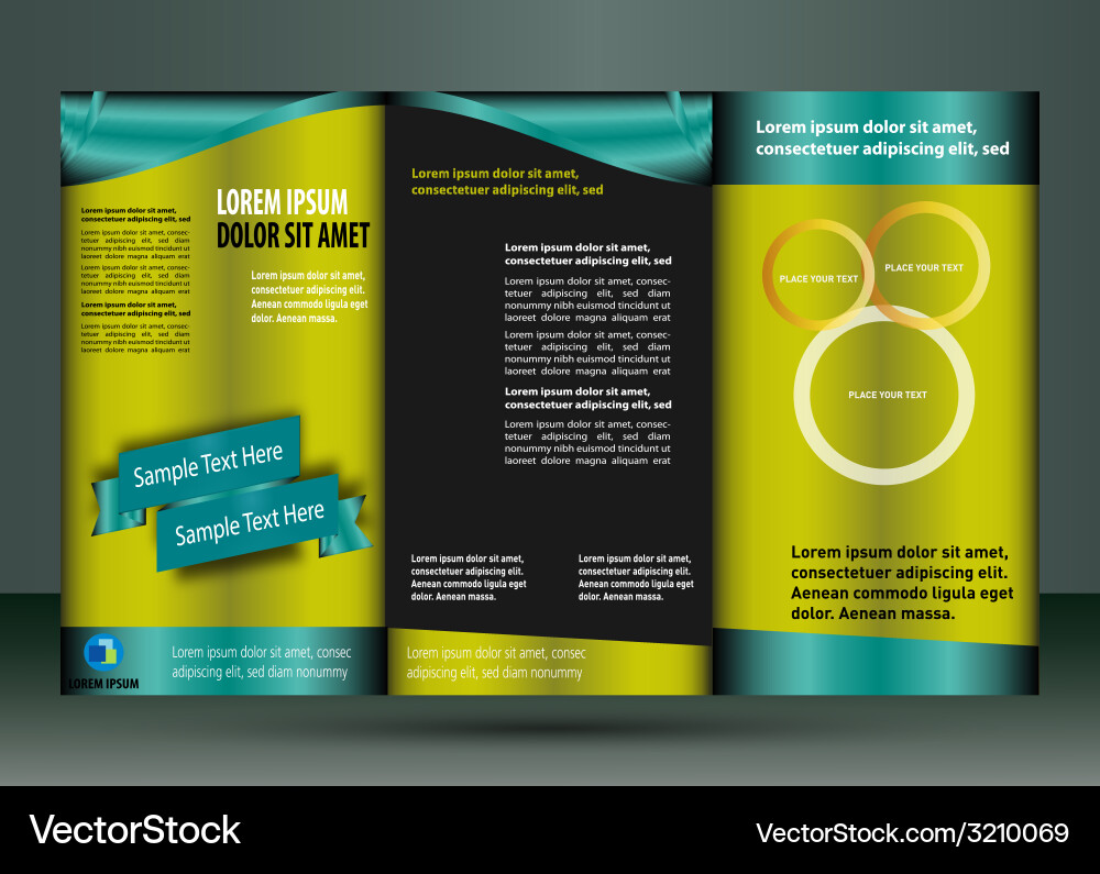 Leaflet template element vector image