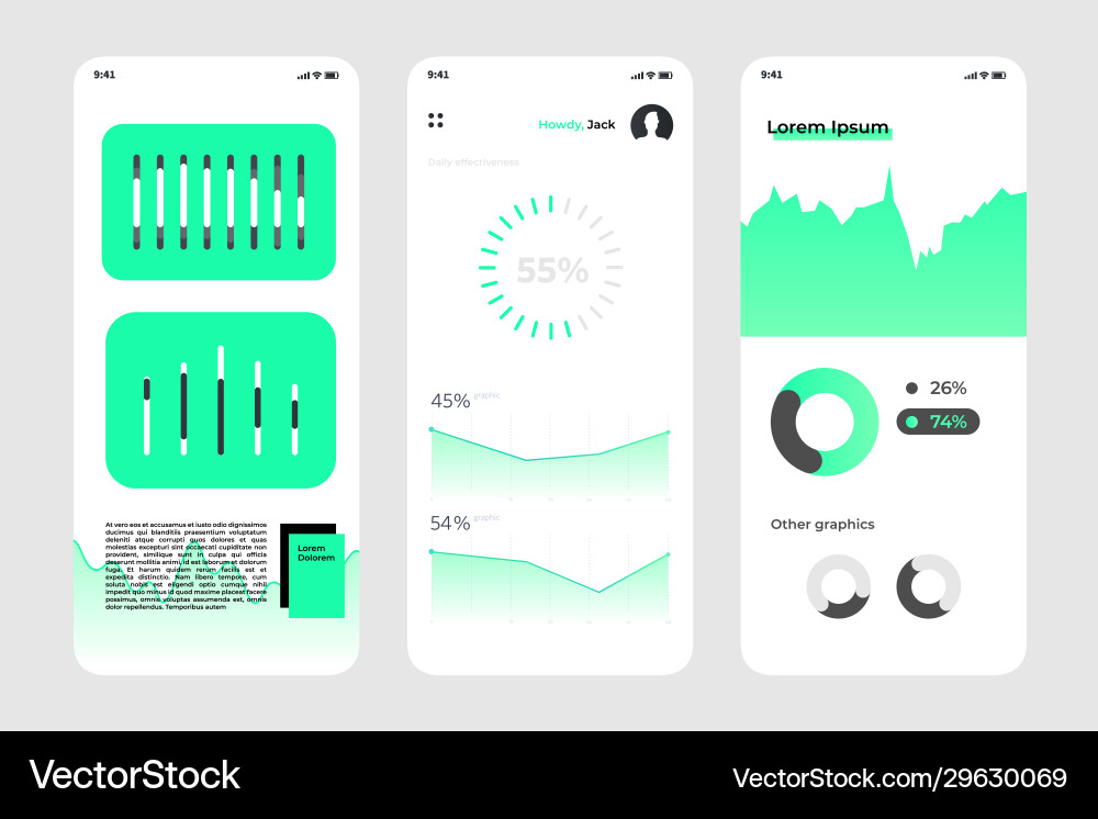 Mobile app design ui concept ux template Mobile app design ui concept ux template vector image