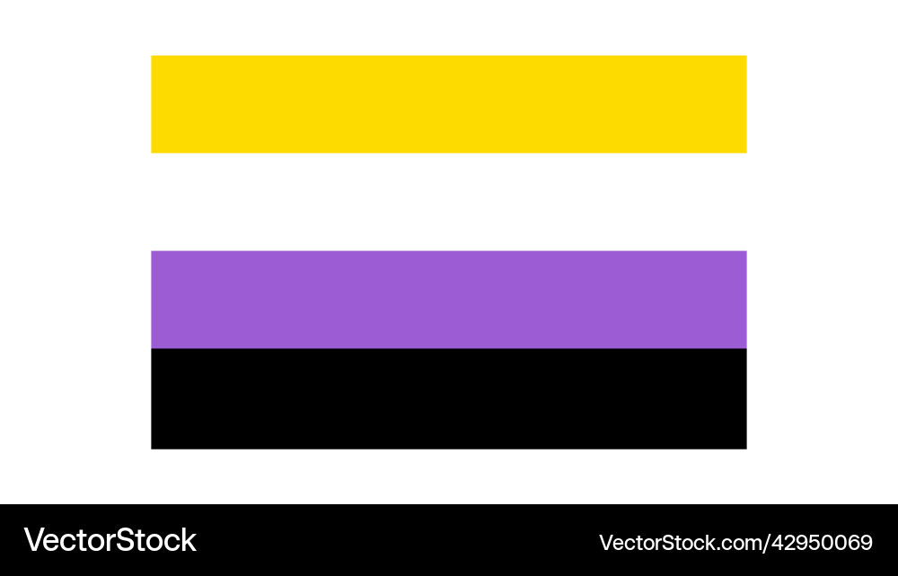 Non-binary pride community flag lgbt symbol Non-binary pride community flag lgbt symbol Vector Image