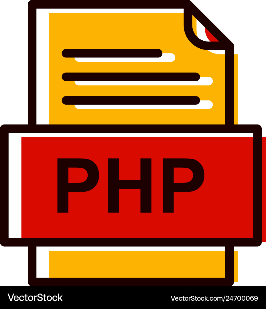 Php Datei Dokument Symbol Vektorbild