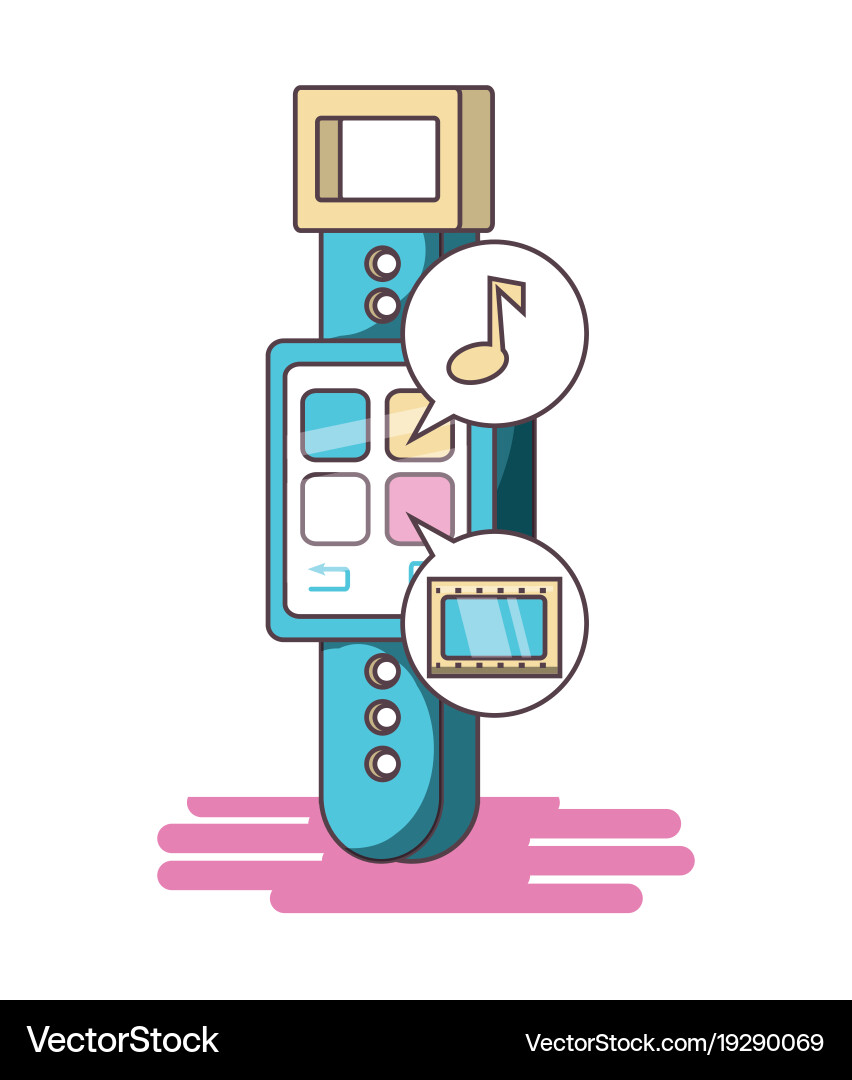 Smart watch device display Vector Image