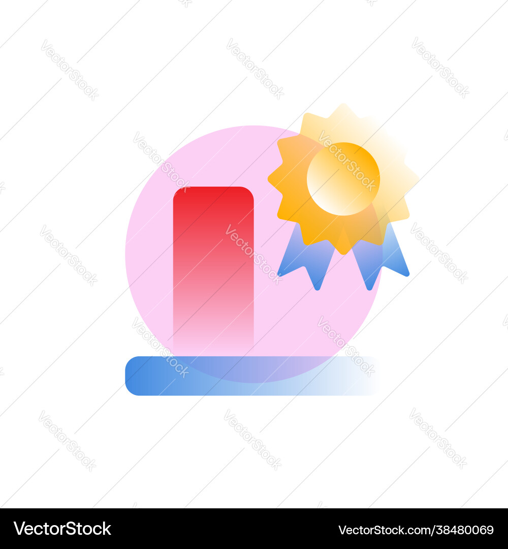 Stand out from crowd icon in gradient Stand out from crowd icon in gradient vector image