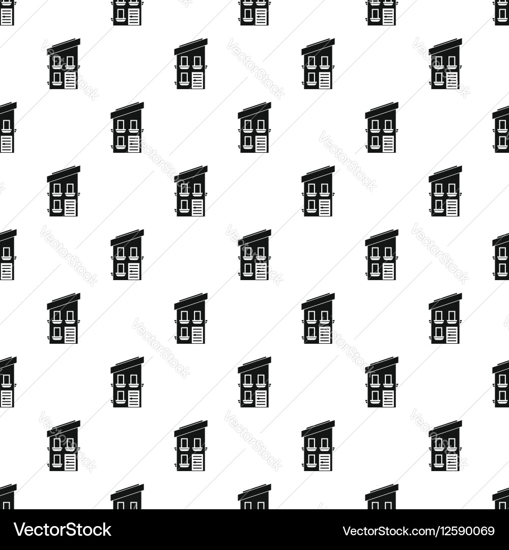 Two-storey house pattern simple style Vector Image