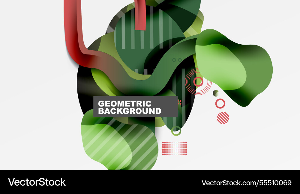 Vibrant abstract background overlapping shapes Vector Image