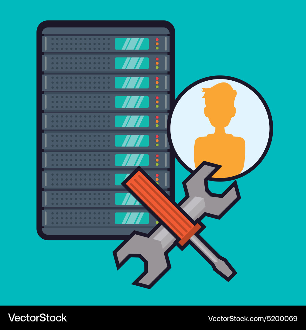 Web hosting design vector image
