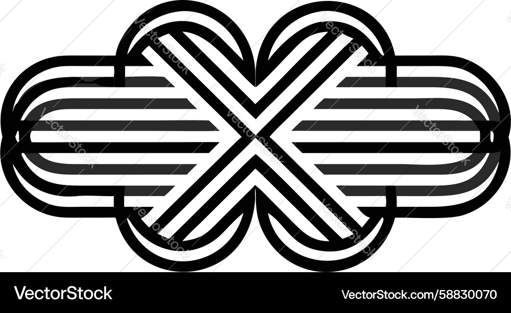 Abstract linear interwoven pattern dynamic Vector Image