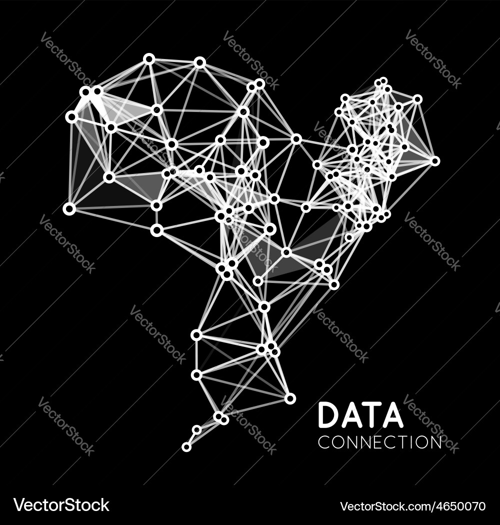 Abstract network connection background vector image