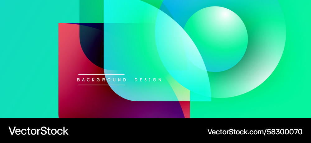 Abstract vibrant design features overlapping Abstract vibrant design features overlapping Vector Image