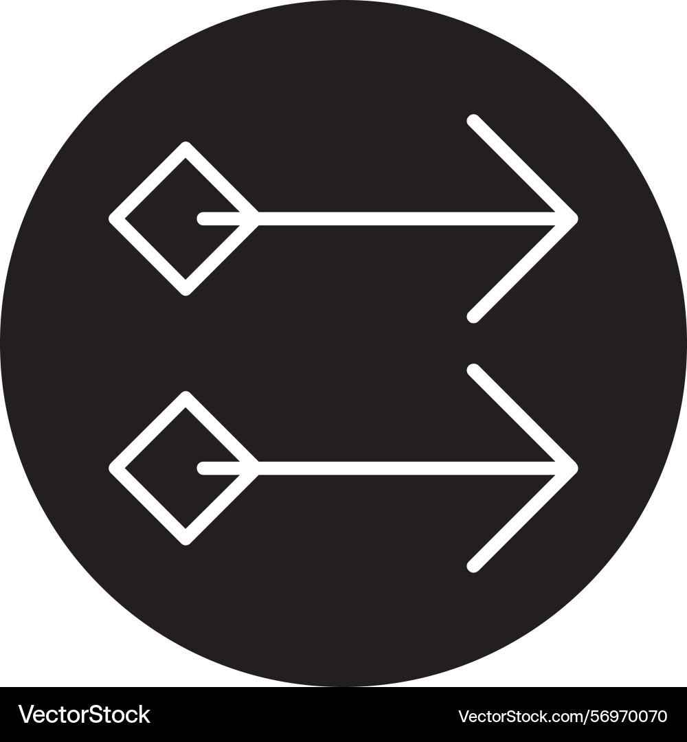 Arrow block right glyph style icon design Vector Image