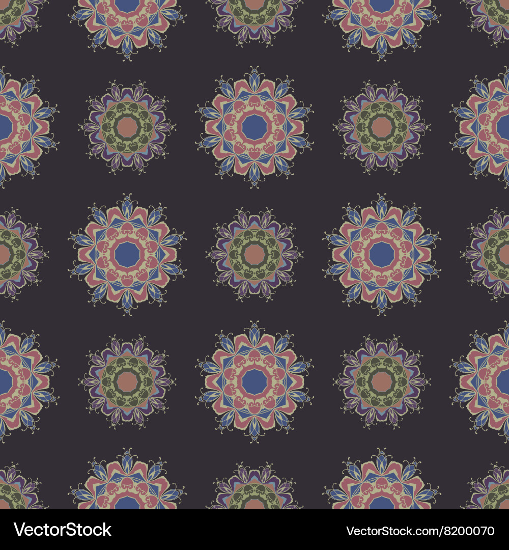 Boho style seamless pattern vector image