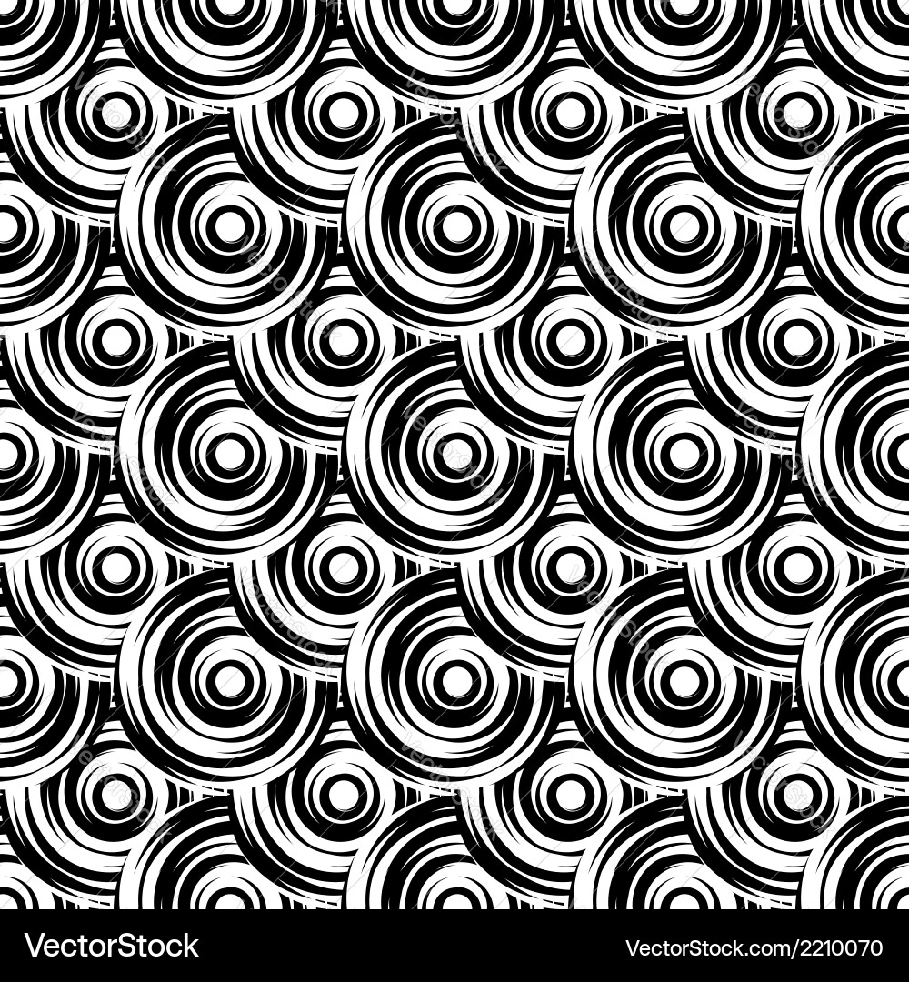 Design seamless monochrome circle pattern vector image