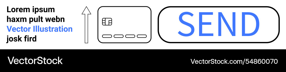 Digital payment process with credit card and send Digital payment process with credit card and send vector image