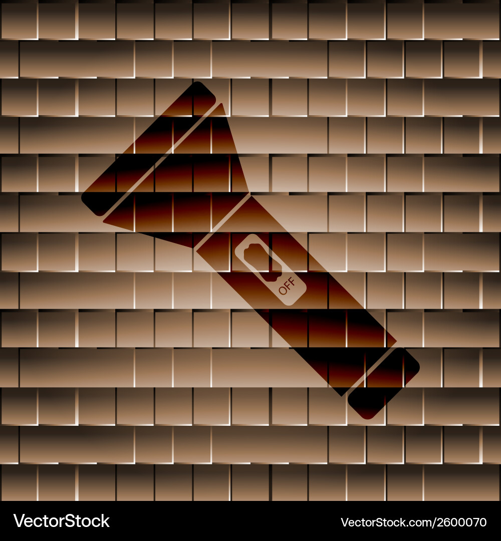 Flashlight flat modern web button and space