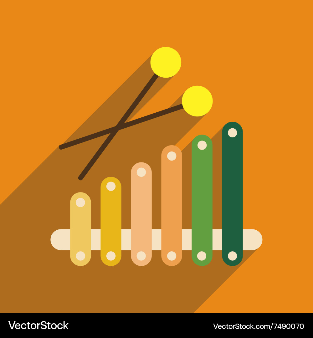 Flat web icon with long shadow instrument Vector Image
