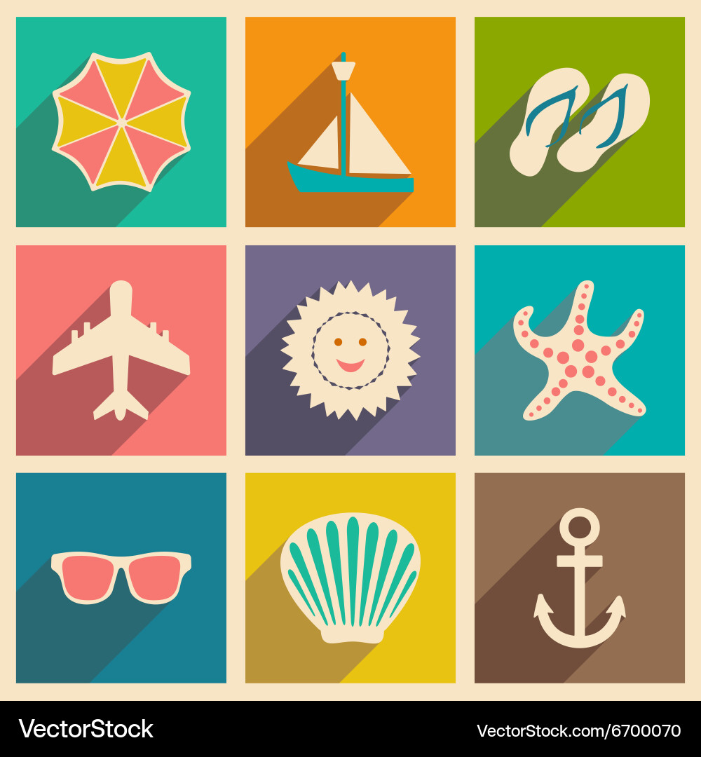 Flat with shadow concept and mobile application vector image