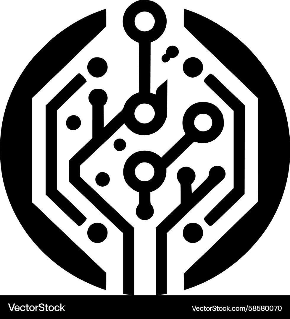 Global Circuit Network Icon Vector Image