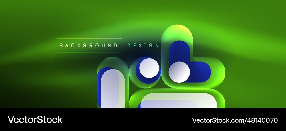 Glowing round shapes abstract background template Glowing round shapes abstract background template vector image