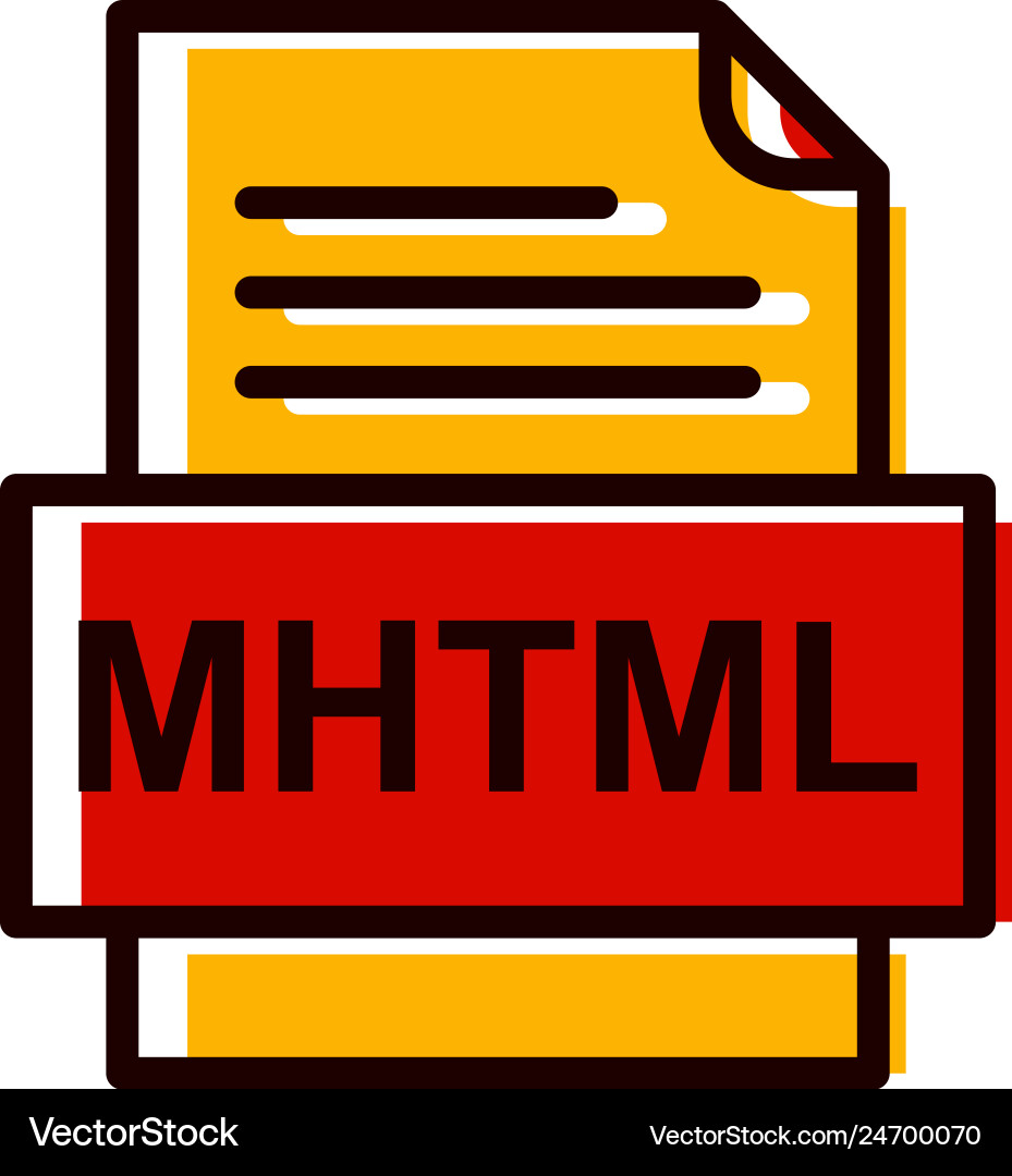 Mhtml file document icon Vector Image