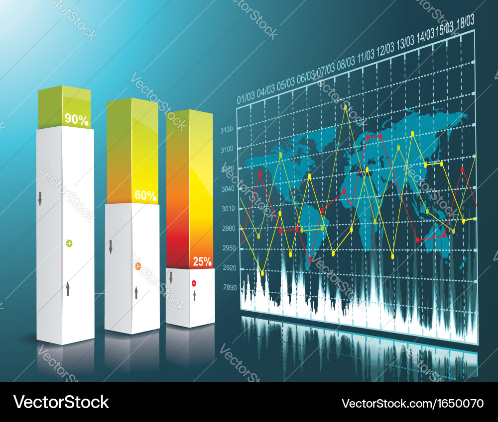 Minimalist Data Chart Template vector image