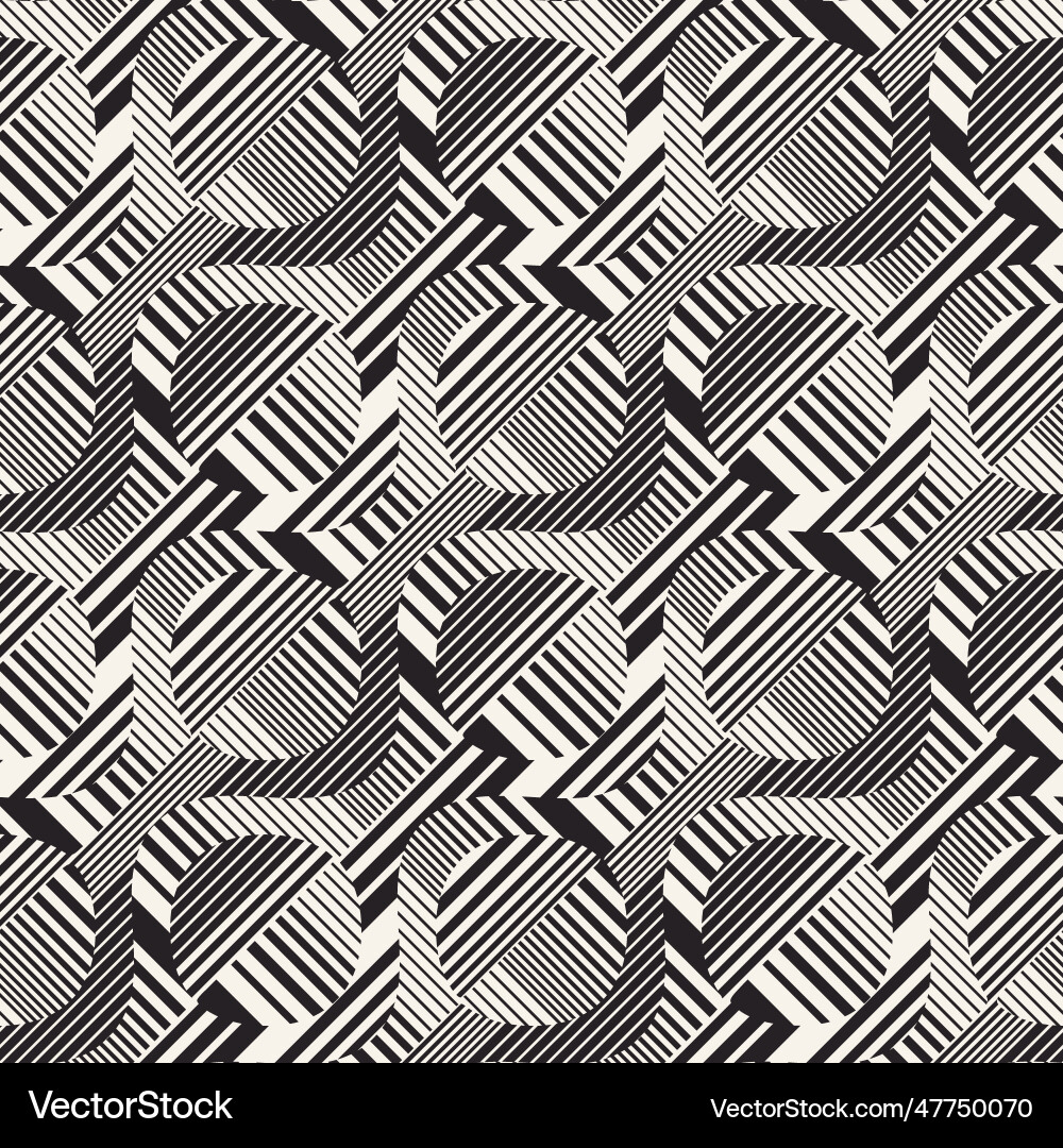 Monochrome glitch effect textured lattice pattern Vector Image