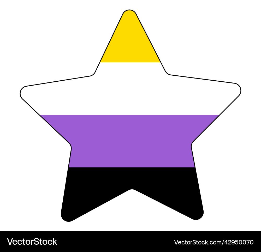 Non-binary pride community flag lgbt symbol Vector Image
