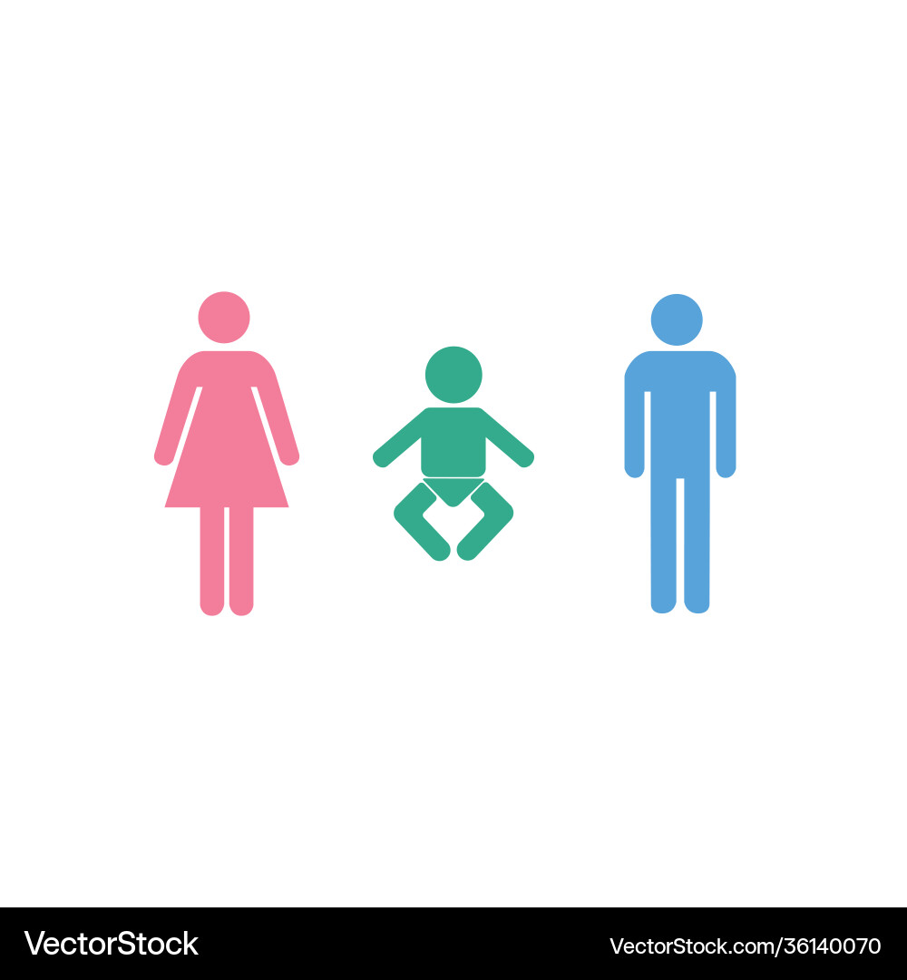 Restroom male and female child sign for web Restroom male and female child sign for web vector image